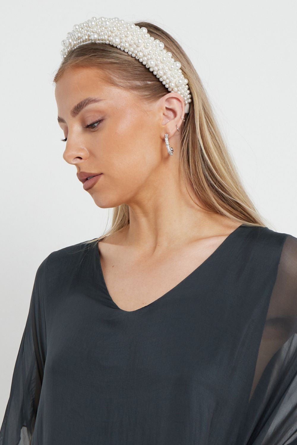 Ivory Pearl Chunky Headband-1